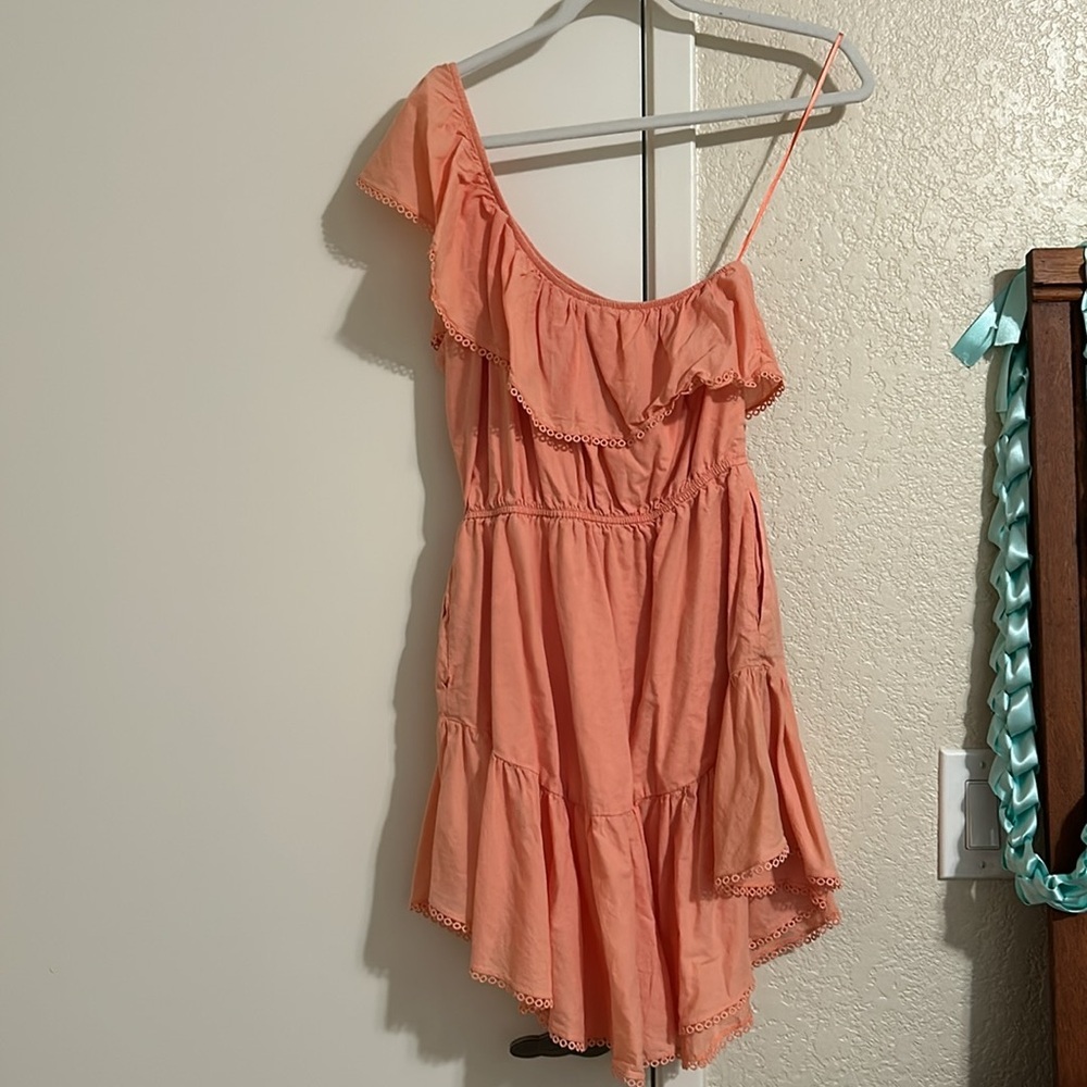 Free People One Shoulder Dress in Pink - Picture 4 of 6